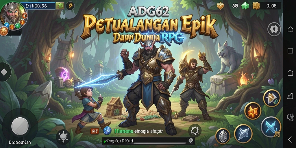 Tampilan gameplay ADG62 yang menakjubkan dan penuh aksi RPG.