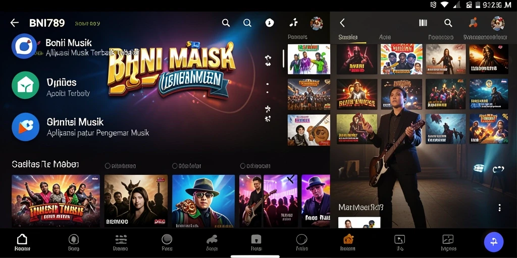 Tampilan gameplay BNI789 dengan berbagai pilihan lagu menarik.