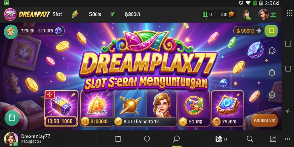 Tangkapan layar gameplay <strong>DREAMPLAY77</strong> menampilkan keseruan memasang taruhan slot.