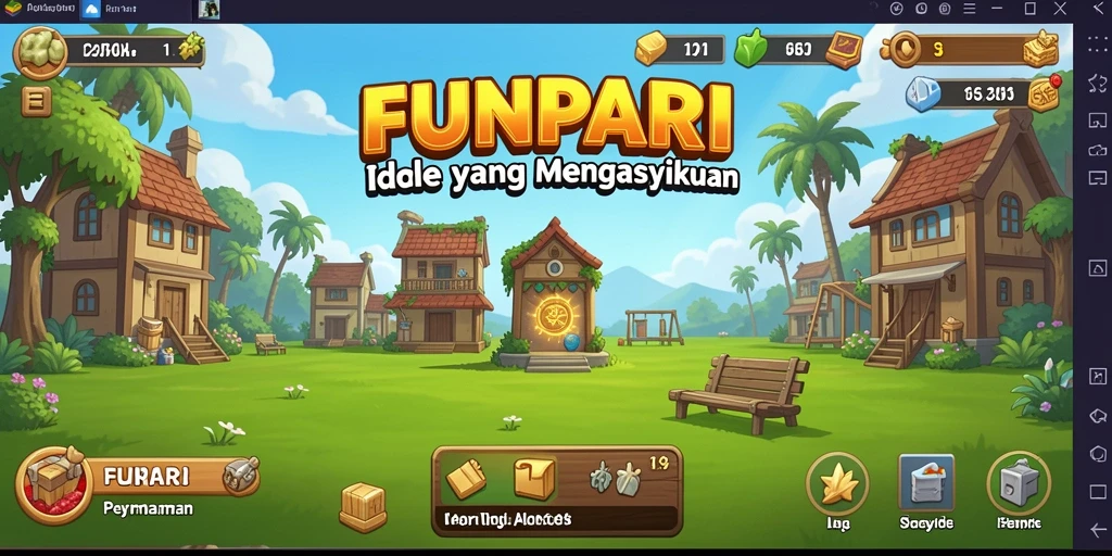 Tampilan gameplay menarik dari FUNPARI dalam mode Idle.