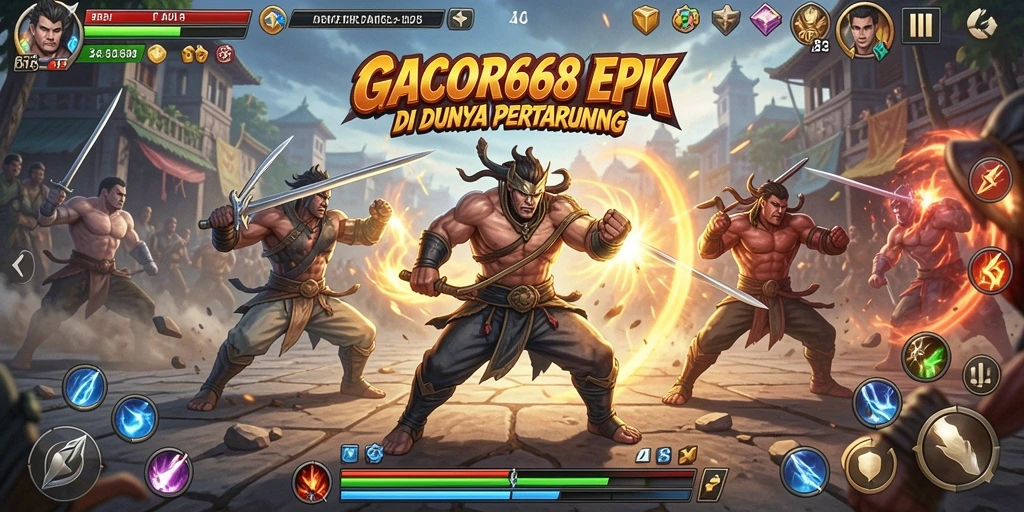 Tampilan gameplay GACOR668 yang mendebarkan dan penuh aksi pertarungan.
