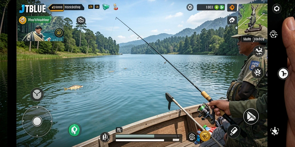 Screenshot gameplay menunjukkan pengalaman memancing yang menyenangkan dan menantang.