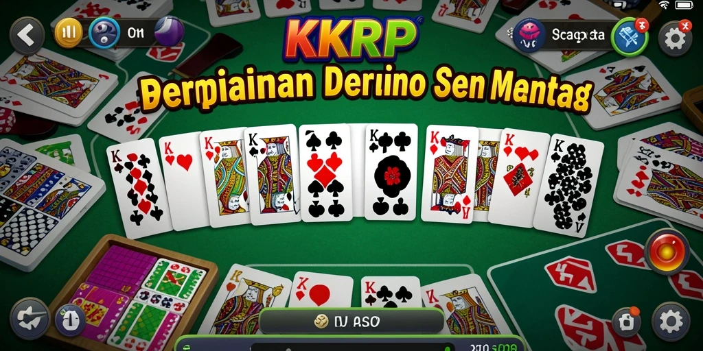 Tampilan gameplay seru di KKRP, nikmati setiap momen bermain domino.