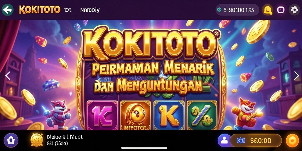 Tampilan mengesankan dari gameplay Slot KOKITOTO.