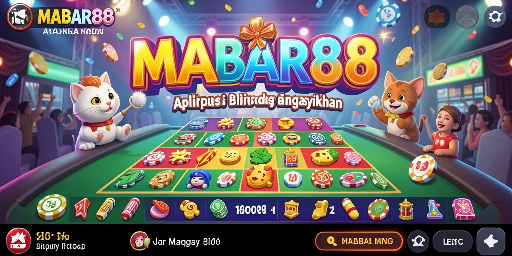 Tampilan gameplay MABAR88 yang menarik dan penuh warna.