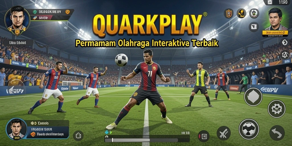 Tampilan gameplay QUARKPLAY yang menakjubkan dalam aksi olahraga.