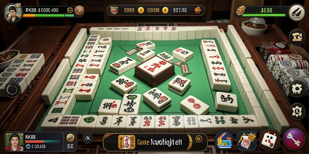 Gameplay seru Mahjong dalam RK88 yang menantang dan mengasyikkan.