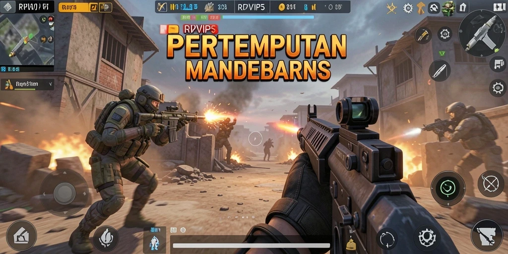 Gameplay seru RPVIP5 dengan aksi pertarungan FPS yang intens.
