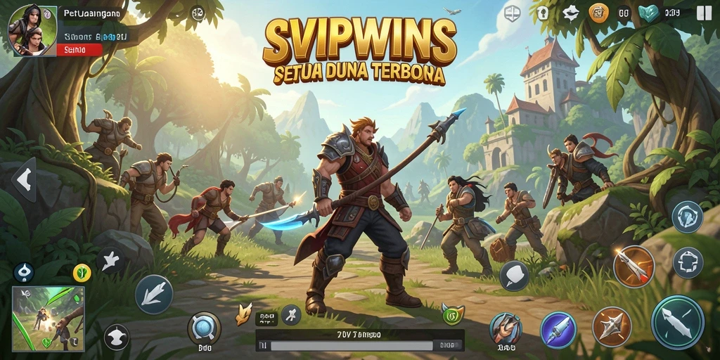 Gameplay SVIPWINS yang mengasyikkan dalam dunia terbuka.