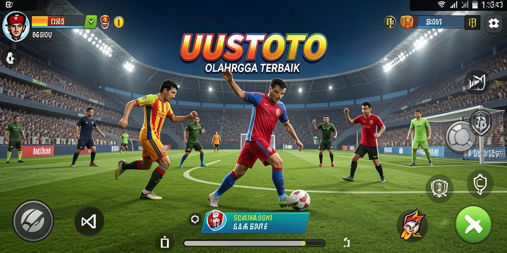 Tangkapan layar gameplay UUSTOTO menampilkan aksi seru dalam olahraga.