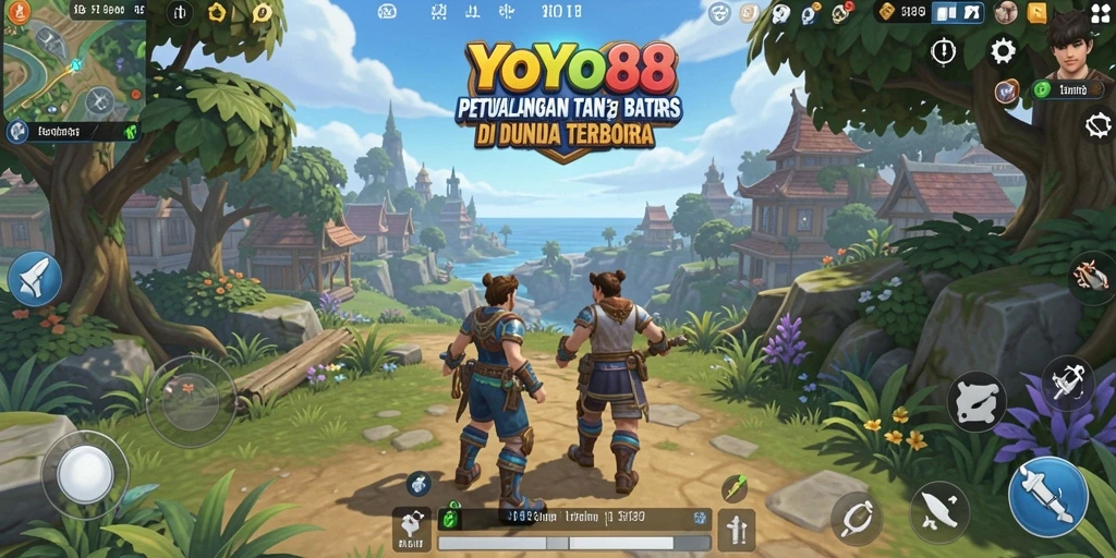 Tampilan gameplay seru di dunia terbuka YOYO88 yang memukau.