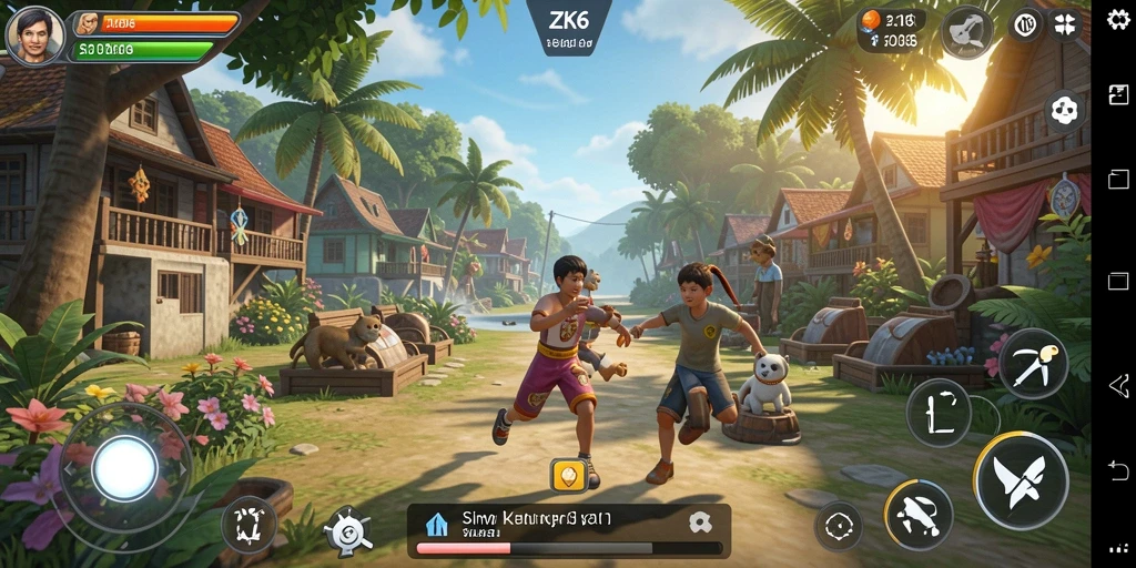 Tampilan gameplay utama ZK6 yang menarik dan interaktif.